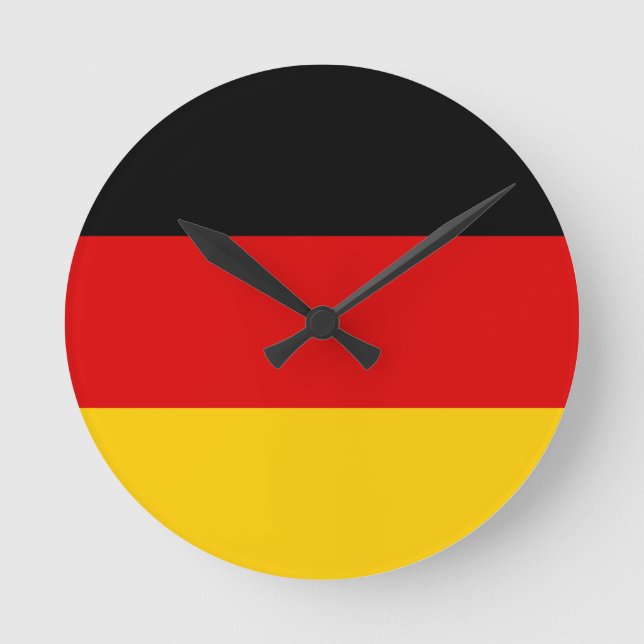 German flag runde wanduhr (Vorderseite)