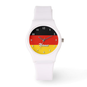 German flag watches Personalizable with name Armbanduhr