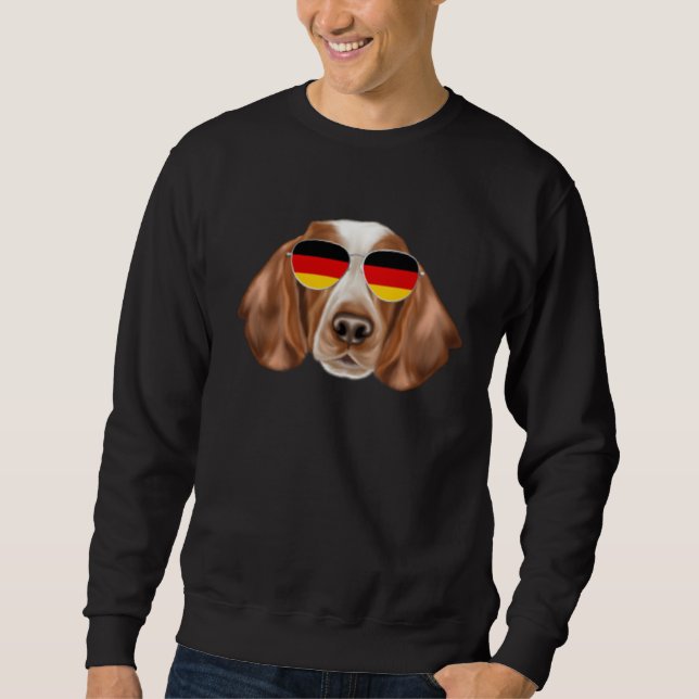 German Flag Welsh Springer Spaniel Dog Germany Poc Sweatshirt (Vorderseite)