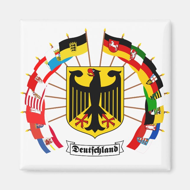 German Flags Pinwheel Magnet (Vorne)