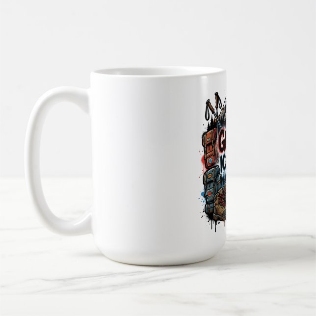 German hiking quote – “Gefahr? Ich kenne sie” Kaffeetasse (Links)