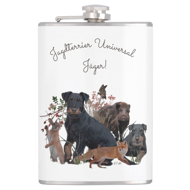 German Hunting Terrier (Jagdterre) Flachmann (Vorderseite)