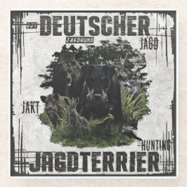 German Hunting Terrier (Jagdterre) Glasuntersetzer