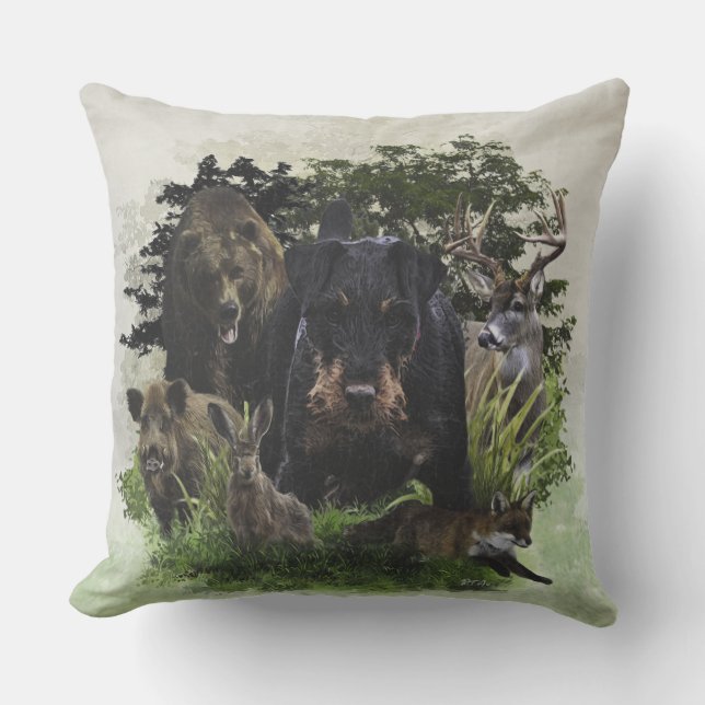 German Hunting Terrier (Jagdterre) Kissen (Vorderseite)