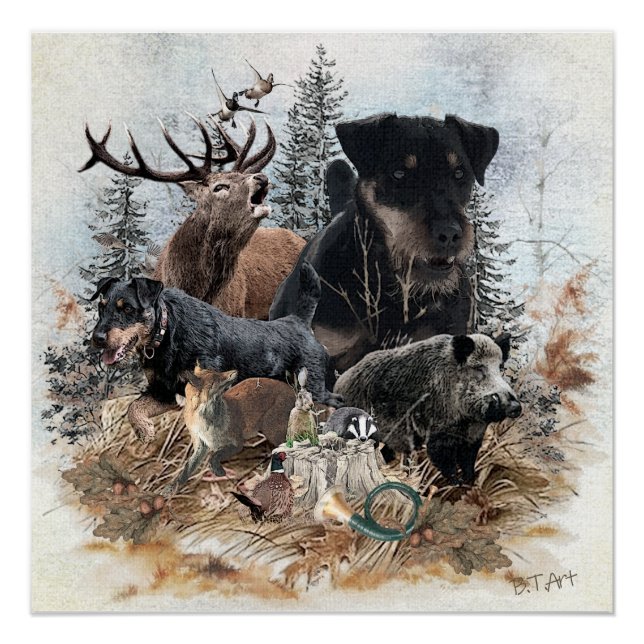 German Hunting Terrier (Jagdterre) Poster (Vorderseite)