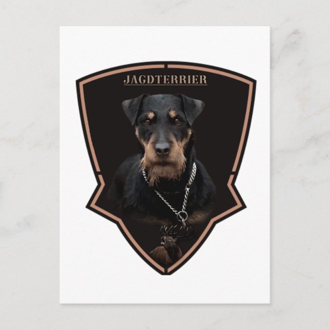 German Hunting Terrier (Jagdterre) Tapestry Postkarte (Vorderseite)