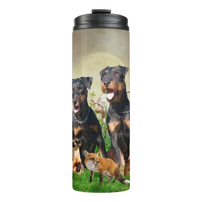 German Hunting Terrier (Jagdterre) Thermosbecher (Vorderseite)