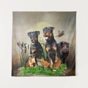 German Hunting Terrier (Jagdterre) Wandteppich
