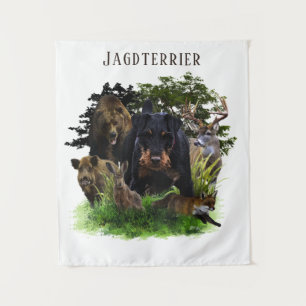 German Hunting Terrier (Jagdterre) Wandteppich