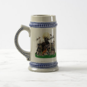 German Hunting Terrier (Jagdterrier) Beer Stein Bierglas