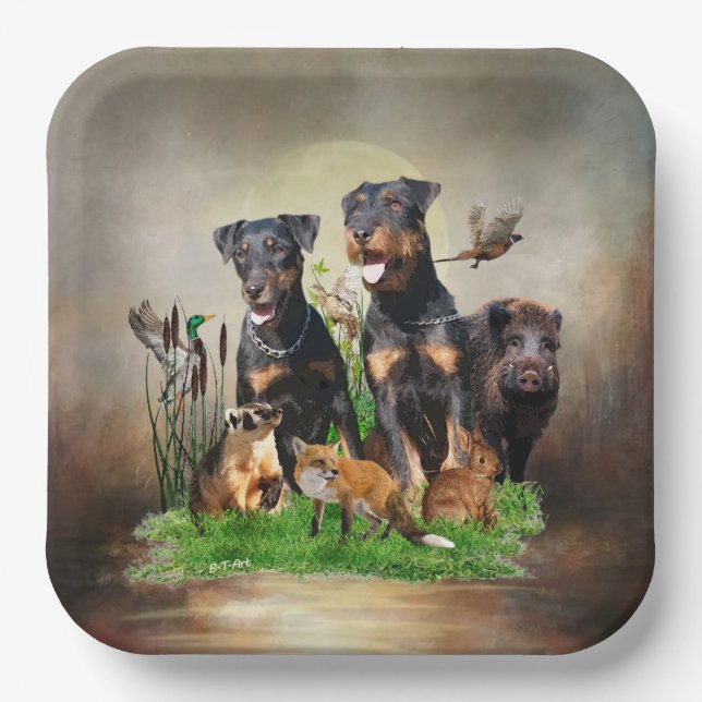 German Hunting Terrier (Jagdterrier) Paper Teller (Vorderseite)