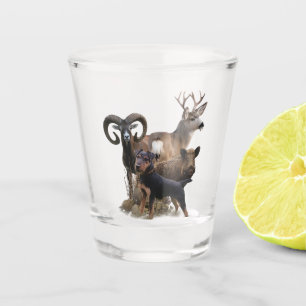 German Hunting Terrier, The Jagdterrier, Art Schnapsglas