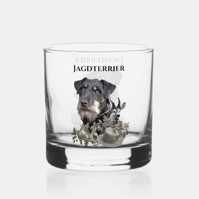 German Hunting Terrier Whiskyglas (Vorderseite)