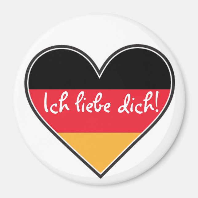 German - I love you Magnet (Vorne)