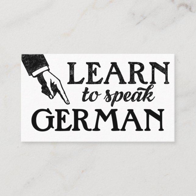 German Language Lessons Business Cards Visitenkarte (Vorderseite)