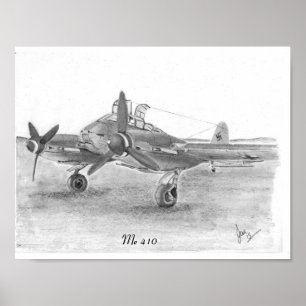 German Me 410 Poster