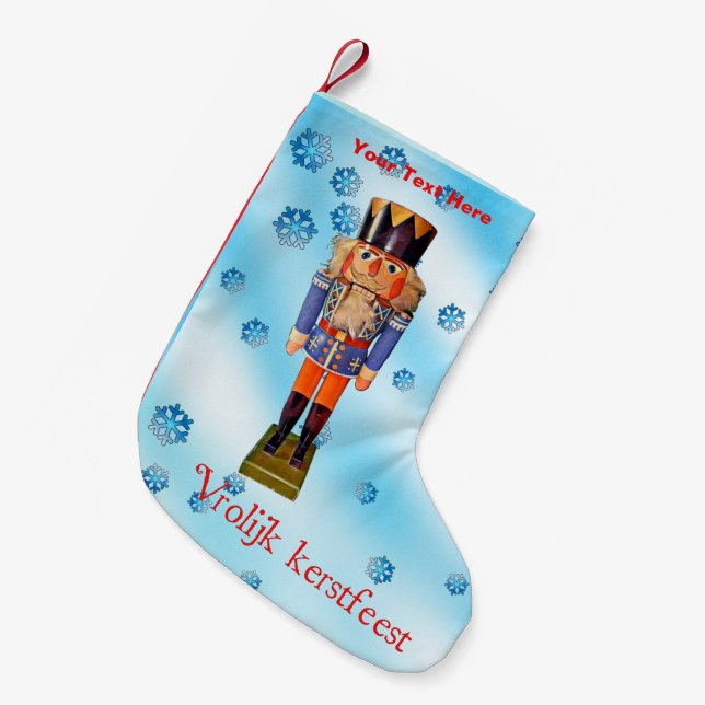 German Nutcracker - Vrolijk kerstest Kleiner Weihnachtsstrumpf (Vorderansicht (hängend))