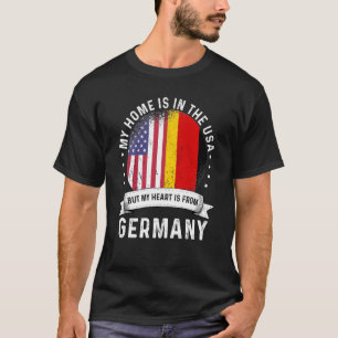 German Patriot Ground Proud Zuhause USA Flaggen T-Shirt