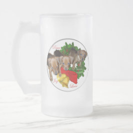 German Pinscher Christmas Geschenke Mattglas Bierglas