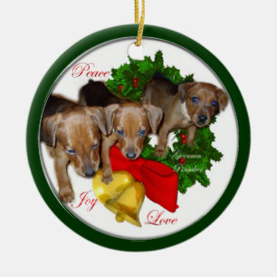 German Pinscher Christmas Gifts Ornament