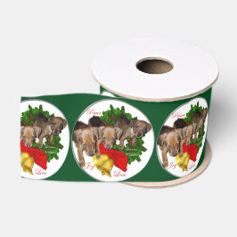 German Pinscher Christmas Ripsband