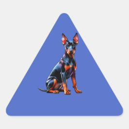 German Pinscher Dog Dreieckiger Aufkleber
