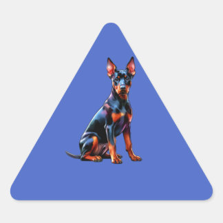 German Pinscher Dog Dreieckiger Aufkleber