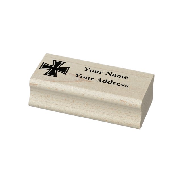 German Republic iron cross emblem address stamp Gummistempel (Stempel)