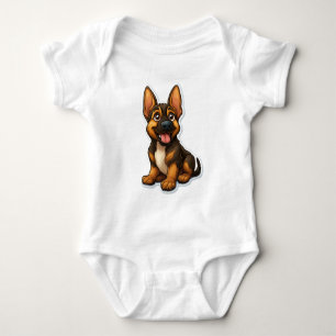 German Shepard Puppy Baby Strampler