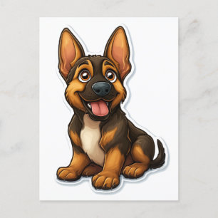 German Shepard Puppy Postkarte