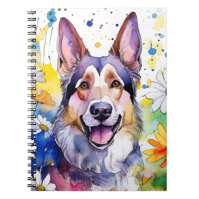 German Shephard Spiral Notebook Notizblock (Vorderseite)