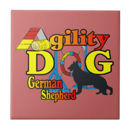 German Shepherd Agility Fliese