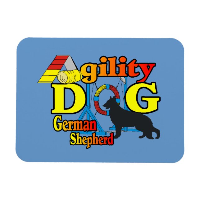 German Shepherd Agility Magnet (Horizontal)