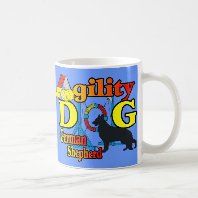 German Shepherd Agility Shirts Geschenke Kaffeetasse (Rechts)
