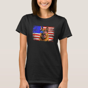 German Shepherd American Flag USA Phantastisch T-Shirt