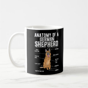 German Shepherd Anatomy Funny Dog Kaffeetasse