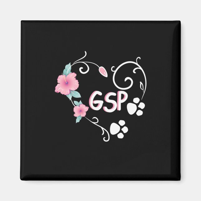 German Shepherd And Flower Magnet (Vorne)
