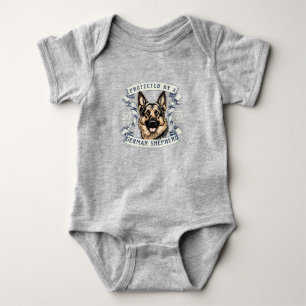 German Shepherd Baby Bodysuit Strampler