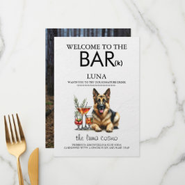 German Shepherd Bar Menükarte