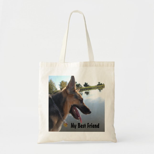 German Shepherd Best Friend Tragetasche (Vorne)