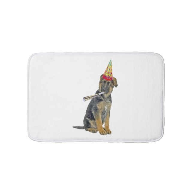 German Shepherd Birthday Badematte (Vorderseite)