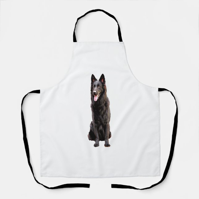 German Shepherd Black Dog Schürze (Vorderseite)