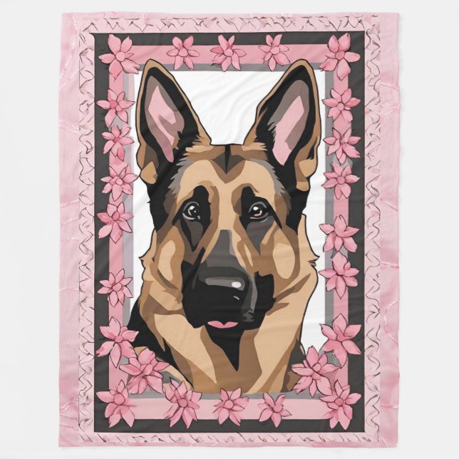 German Shepherd Blanket Fleecedecke (Vorderseite)
