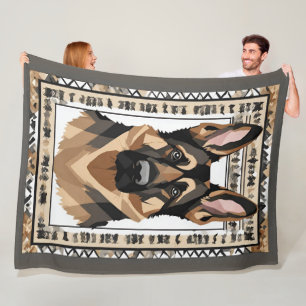 German Shepherd Blanket Fleecedecke