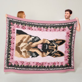 German Shepherd Blanket Fleecedecke