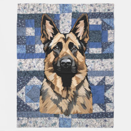 German Shepherd Blanket Fleecedecke