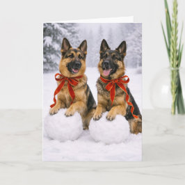 German Shepherd Christmas Card Karte