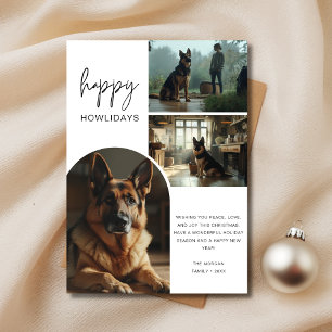 German Shepherd Christmas Happy Howlidays Foto Feiertagskarte