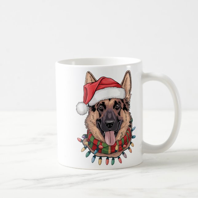 German Shepherd Christmas Kaffeetasse (Rechts)
