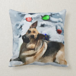 German Shepherd Christmas Kissen